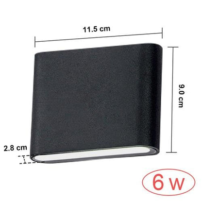 Waterproof Outdoor Wall Lamp 6W 12W LED Source Up And Down Lighting Modern Minimalist Indoor Engineering Porch Garden Light