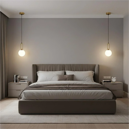 Modern Pendant Light Nordic Minimalist Hanging Lamp Ceiling Decoration PVC Ball Lighting Living Bedroom Dining Room