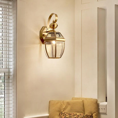 Simple Country Style of Outdoor Copper Wall Lamp