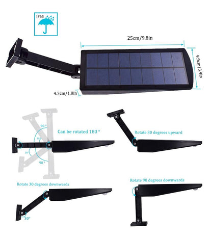 900lm Led Solar Light Outdoor Waterproof Lighting For Garden Wall 48 leds Four Modes Rotable Pole Solar Lamp Newest