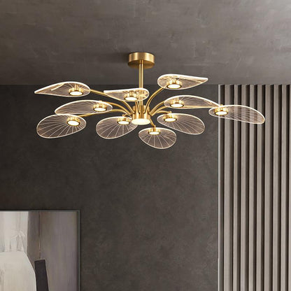 Light Luxury Living Room All Copper Chandelier Post-modern Creative Study Lamp