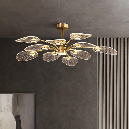 Light Luxury Living Room All Copper Chandelier Post-modern Creative Study Lamp