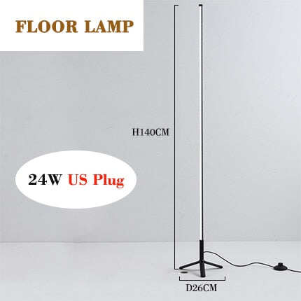 Modern LED floor lamp simple living room bedroom lamp colorful RGB light