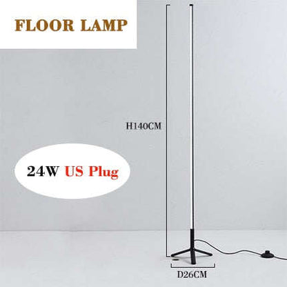 Modern LED floor lamp simple living room bedroom lamp colorful RGB light