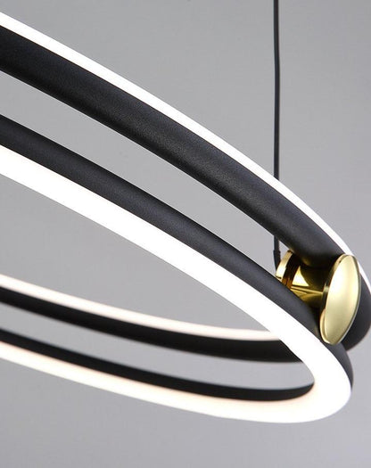 Simple Living Room Chandelier Aluminum Annular Ring