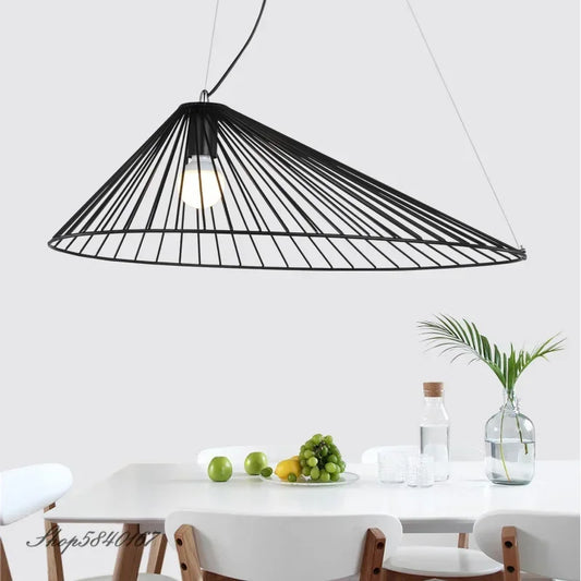 Postmodern Pendant Lights Iron  Vertigo Suspension Dining Room Luminaire Steel Lamp for Living Room