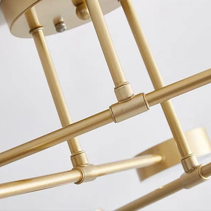 Modern LED Ceiling Chandelier 6 Heads Hanging Lamp Gold Black  For Dining Room Living Rooms Bedroom Hall Home
