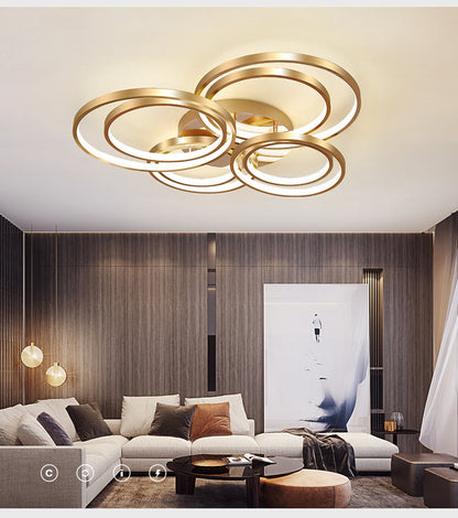 Modern Golden LED Ceiling Lights For Living Room Bedroom Restaurant Lighting Fixture Lustre Lamps