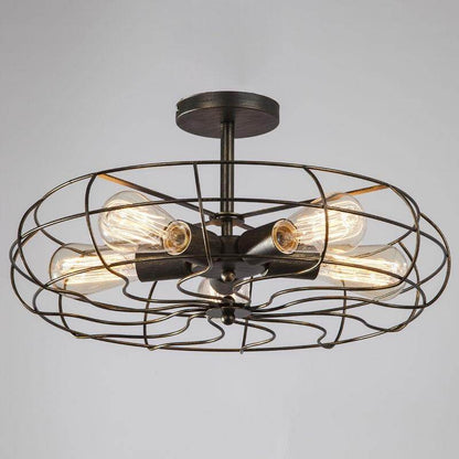 Pendant Lights Vintage Retro Industrial Fan Lamps American Country Style Kitchen Industrial Lighting 5PCS*E27 Holder