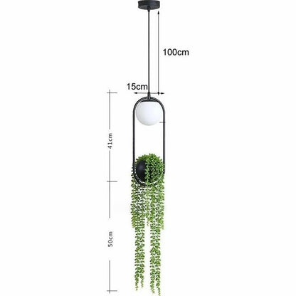 Nordic DIY Led Plant Pendant Lights Flower Pot Hanging Lamp Living Room Dining Room Restaurant Home Decor Lighting Fixtures