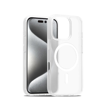 Translucent Matte Phone Case For iPhone 17 Pro Max Air 16E 15 Plus 16 Pro For Magsafe Wireless Charging Protector Cover