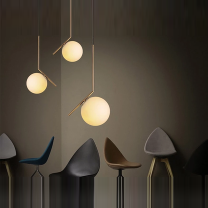 Modern Style Living Room Bedroom Minimalist Restaurant  Pendant Light Nordic Clothing Decoration Glass Ball Pendant Lamp