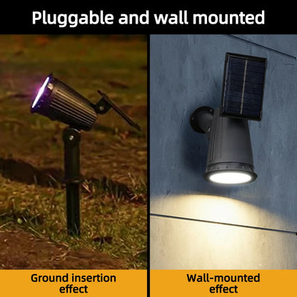 9 LED Solar Spot Lights IP65 Waterproof Outdoor RGB Solar Landscape Lights Brightness Adjustable