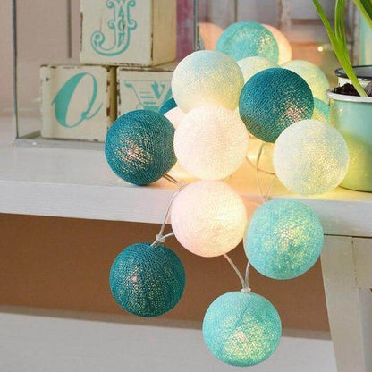 3M LED Cotton Ball Garland Lights String Christmas Xmas Outdoor Holiday Wedding Party Baby Bed Fairy Lights Decoration