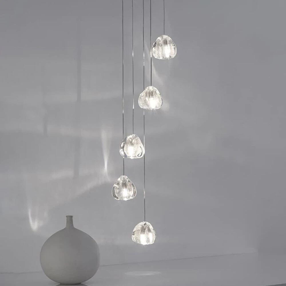 Ccrystal Chandeliers Lighting Loft Hanging Lamp Staircase Modern Luxury Long Wire Cristal Balls Kitchen Villa Living Room Bar