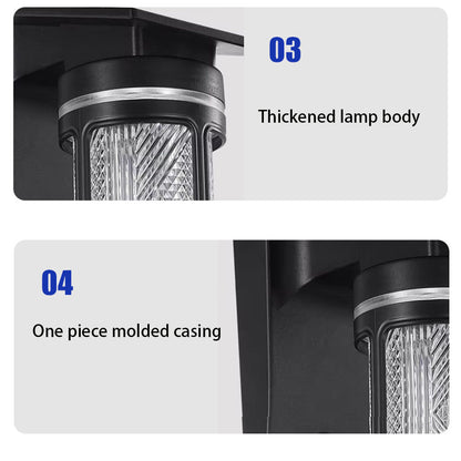 Solar Wall Lights Outdoor Waterproof IP54 3 Color LED Lantern Safety Light for Patio Garden Deck Porch Barn Garage
