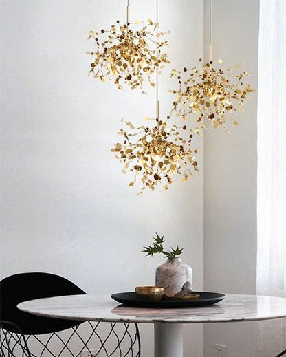 Postmodern Individual G9 Leaf Pendant Light Industrial Lamp Metal Hanging Lights LOFT Suspension Luminaire