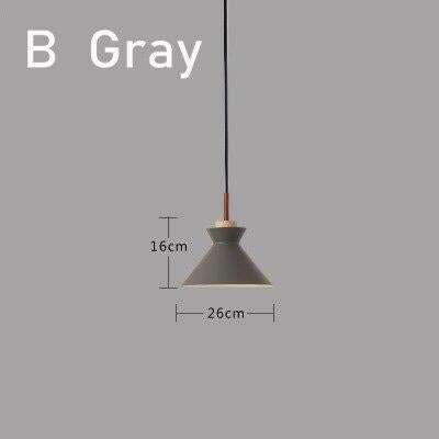 Pendant Lights Nordic Personality Art Creative Macaron Restaurant Living Room Bedroom Office Solid Wood Aluminum Pendant Lamp