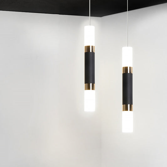Led Pendant Light Dual light Sources Shine Up and Down Droplight Fixture Kitchen Island Dining Room Shop Bar Counter Decoration
