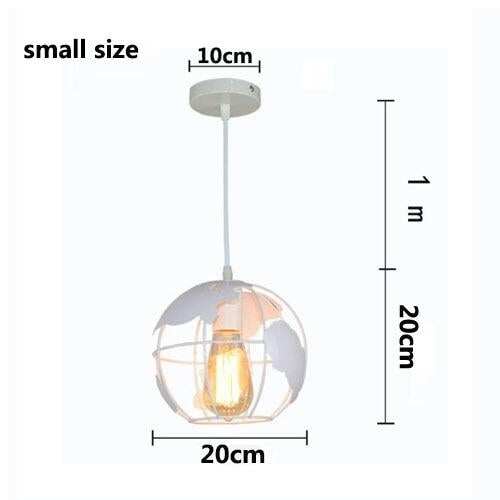 Pendant Light Black/White Creative E27 bulbs Earth Iron Pendant Lamp Edison Bulb for Kitchen Dining Room Restaurant pendant lamp