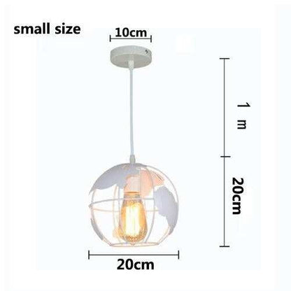 Pendant Light Black/White Creative E27 bulbs Earth Iron Pendant Lamp Edison Bulb for Kitchen Dining Room Restaurant pendant lamp