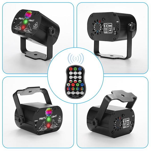 60 Patterns Laser Stage Light LED USB Charging Party RGB LED Disco Light DJ Moving Head Laser Projection Lamp Stage Lighting