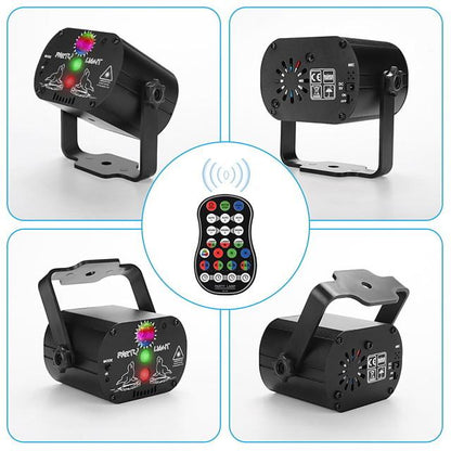 60 Patterns Laser Stage Light LED USB Charging Party RGB LED Disco Light DJ Moving Head Laser Projection Lamp Stage Lighting
