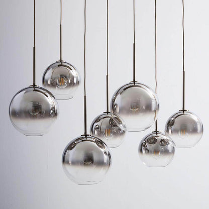 Modern Glass Ball Pendant Light Gradient Color Hanging Lamp Hanglamp Kitchen Light Fixture Dining Living Room Luminaire