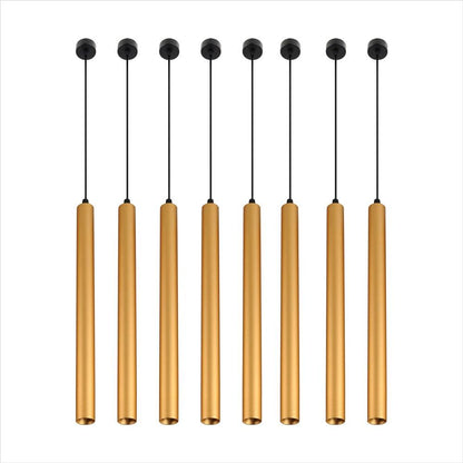 Black industrial Pendant Lights long tube Hanging Lamp for Living Room Home Light Fixtures Decor Luminaire kitchen lights