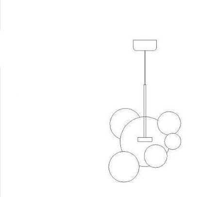 LED Nordic Iron Glass Mickey Gradual Blue LED Lamp LED Light.Pendant Lights.Pendant Lamp.Pendant light For Dinning Room Foyer
