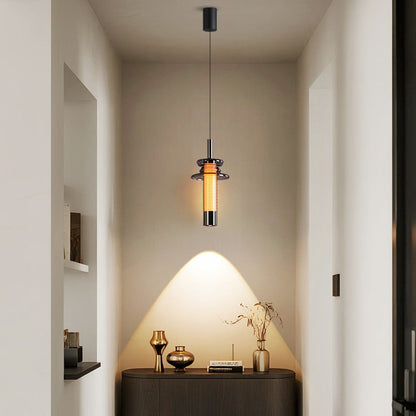 Indoor Industrial Pendant Light LED Warm Lights Glass Hanging Lamp Ironwork Vintage Art Bedside Kitchen Living Room Pendant Lamp