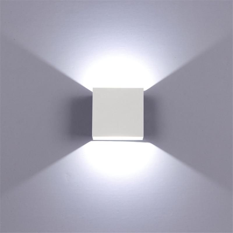 Christmas dimming lampada luminaria LED Aluminium wall light rail project Square LED lamp bedside room bedroom hotel tv lighting