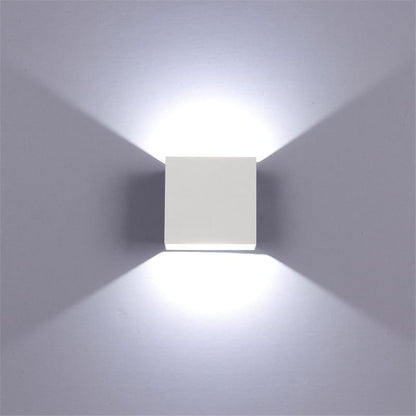 Christmas dimming lampada luminaria LED Aluminium wall light rail project Square LED lamp bedside room bedroom hotel tv lighting
