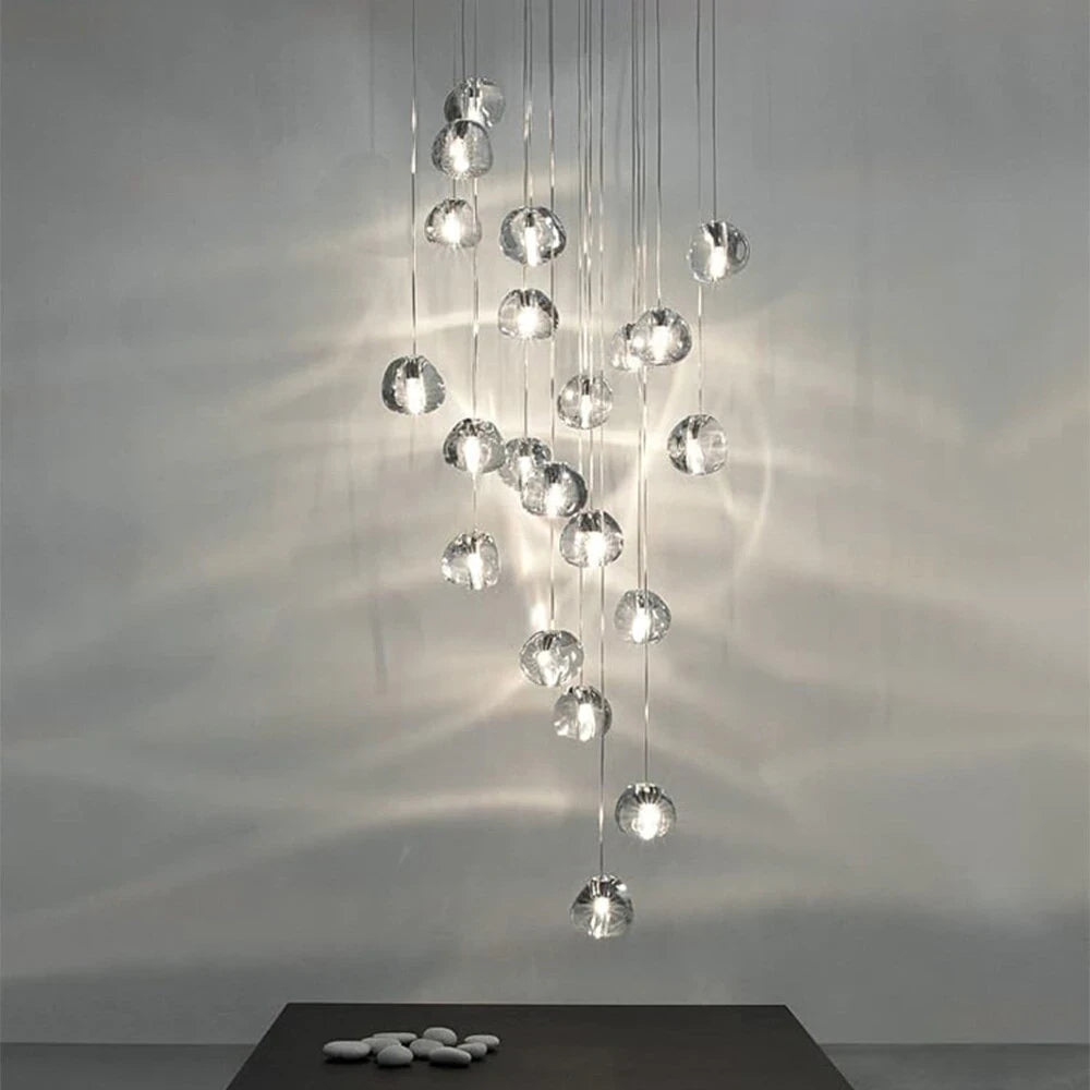 Ccrystal Chandeliers Lighting Loft Hanging Lamp Staircase Modern Luxury Long Wire Cristal Balls Kitchen Villa Living Room Bar