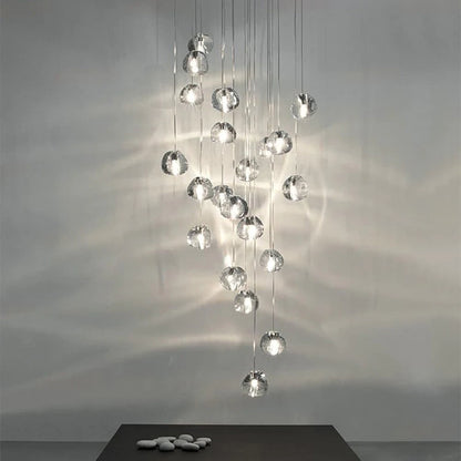 Ccrystal Chandeliers Lighting Loft Hanging Lamp Staircase Modern Luxury Long Wire Cristal Balls Kitchen Villa Living Room Bar