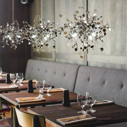 Postmodern Individual G9 Leaf Pendant Light Industrial Lamp Metal Hanging Lights LOFT Suspension Luminaire