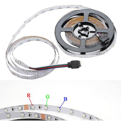 20M (4x5M) App Intelligent Control Bluetooth Music Sync Flexible Led Strip Lights 2835 RGB SMD 1080 LEDs IR 24 Key Bluetooth Controller with 12V Adapter Kit