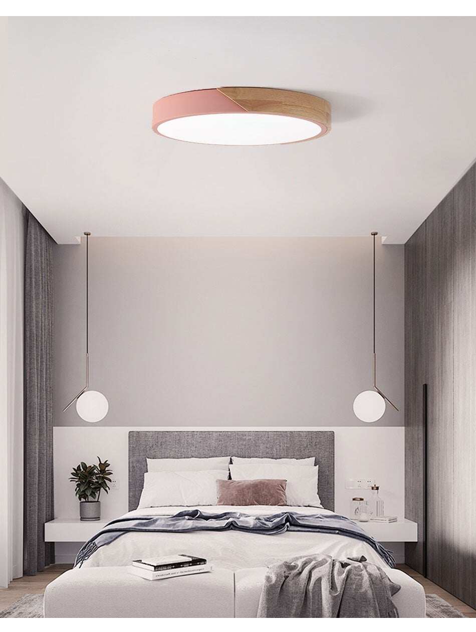 Modern LED Ceiling Light Surface Mount Flush Lamp Indoor Lighting Fixture Living Room Bedroom Kitchen Remote Control Dimmable