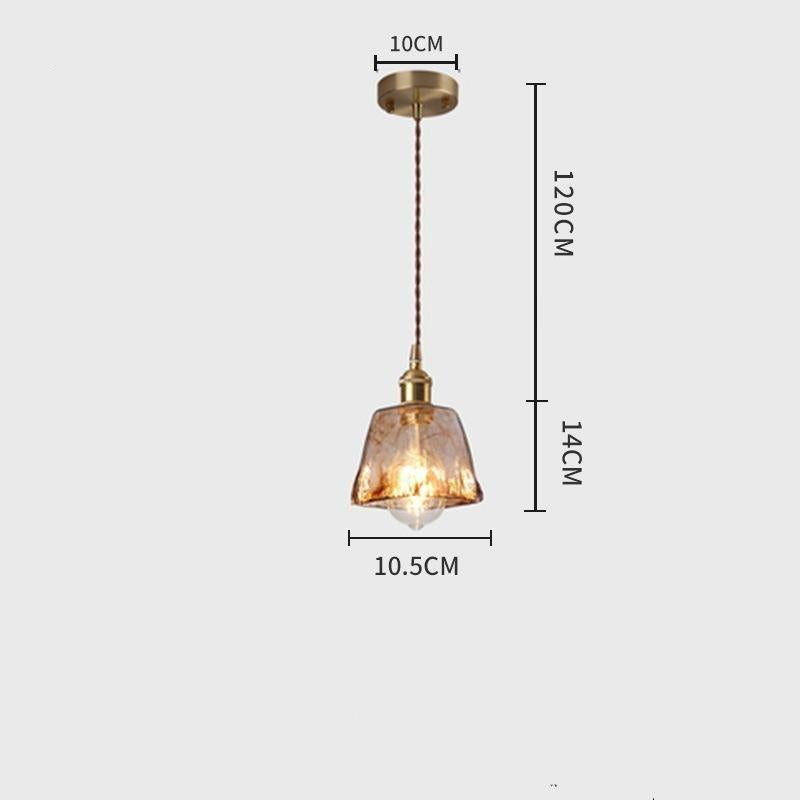 Retro Brass Chandelier Restaurant Glass Lamp Artistic Creativity Personalized Industrial Wind Chandelier