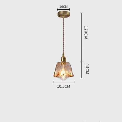 Retro Brass Chandelier Restaurant Glass Lamp Artistic Creativity Personalized Industrial Wind Chandelier
