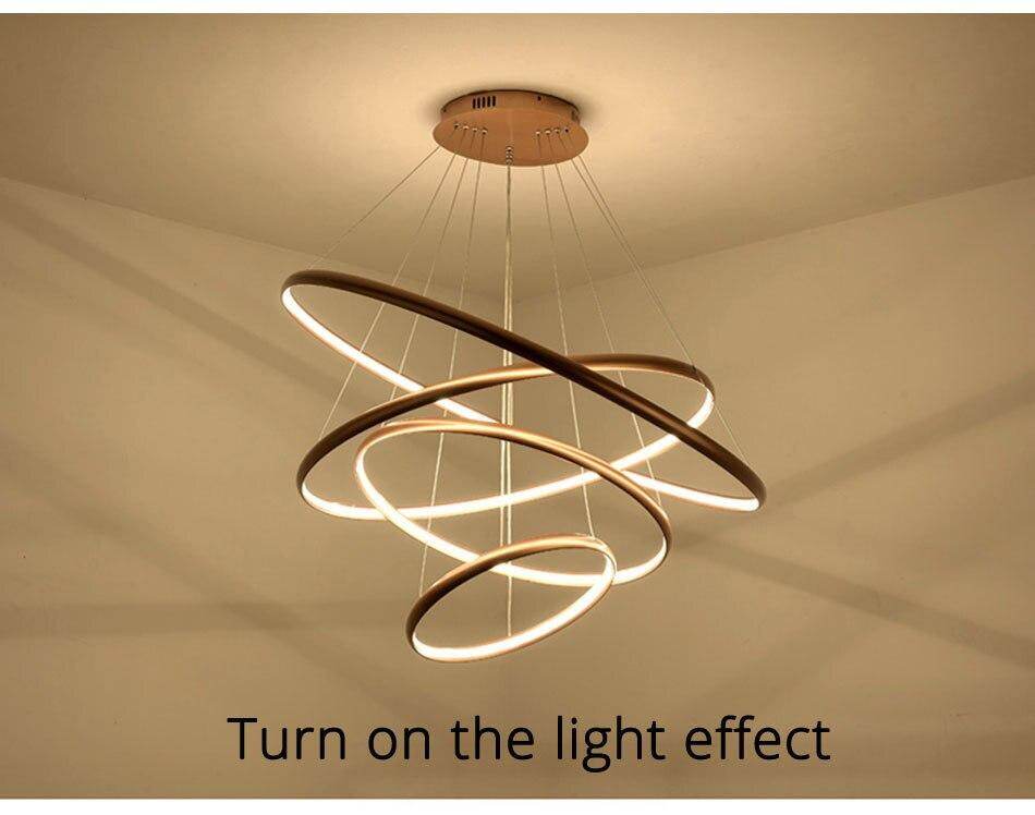 Modern Creative LED Pendant Lights For Living Room Restaurant Bed Room Aluminum Luminaria Lamp