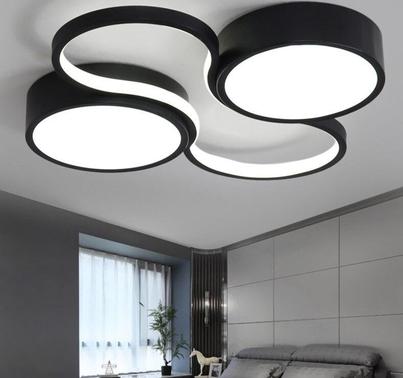 Ceiling Lamp White Or Black Frame For Home Lighting Living Room 34w 48w Lampara Techo Modern Luminaire Plafonnier