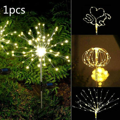 Garden Solar Lights Firework Christmas Landscape Path Lawn Lamp Outdoor Waterproof Garden Decoration Light Patio Yard Led Lamps