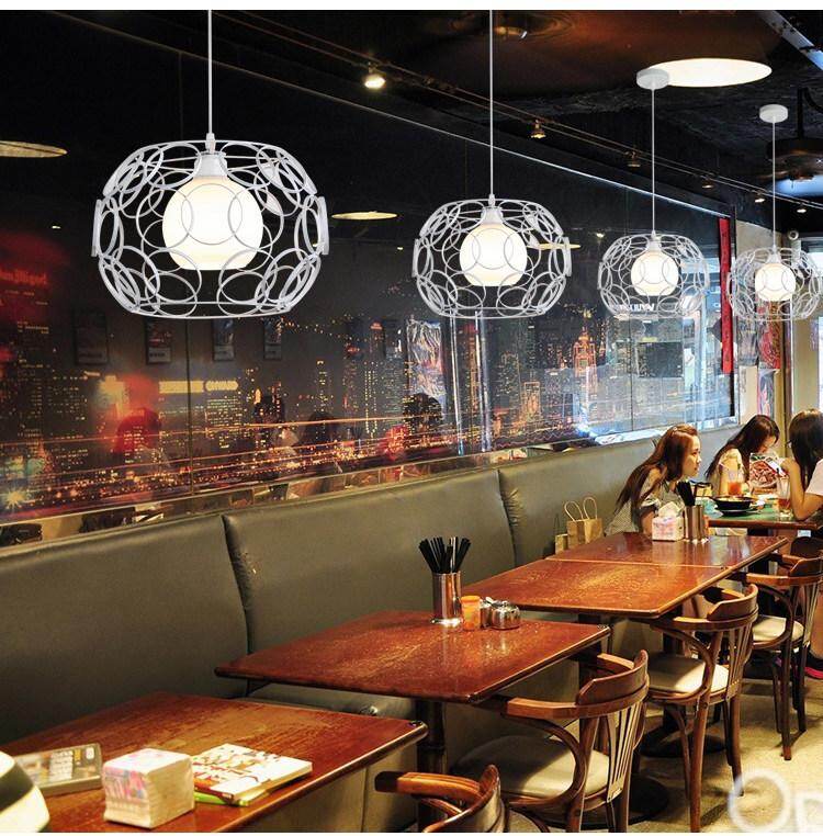 modern cage pendant light iron minimalist retro Scandinavian loft pyramid pendant lamp metal Hanging Lamp E27 Indoor DD01