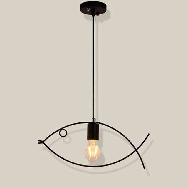 Nordic minimalist retro clothing store creative personality small fish chandelier bar restaurant wrought iron single three head
