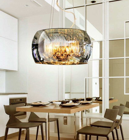 Modern Simple LED Living Room Restaurant Light In The Bedroom Villa Hotel Glass Cover Crystal Chandelier