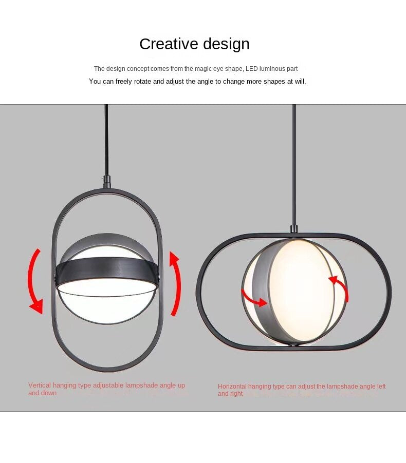 Modern Led Rotatatble Pendant Lights Ceiling Hanging Lamp Decoration Lighting Design Rotate