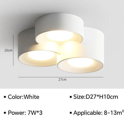 Nordic LED Ceiling Lamp Cylinder Spotlight Chandelier for Bedroom Hallway Decoration Indoor Lighting
