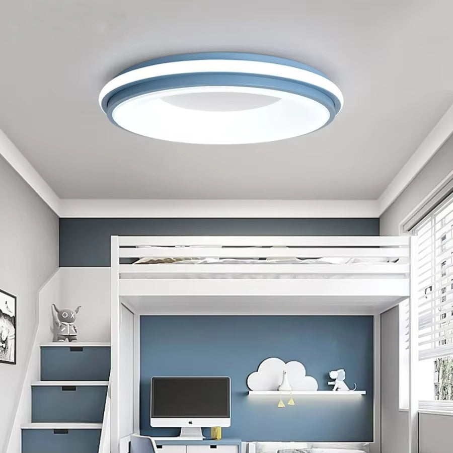 Macaron LED Ceiling Light Modern Simple Circular Remote Dimming Light Interior Decor Light