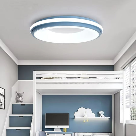 Macaron LED Ceiling Light Modern Simple Circular Remote Dimming Light Interior Decor Light